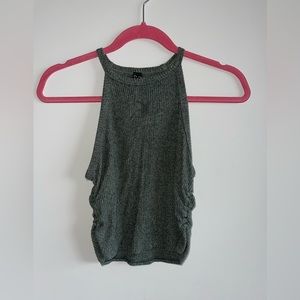 Windsor Green Ribbed Crop Top